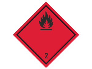 Gefahrgutetiketten Klasse2,Entzündbare Gase
