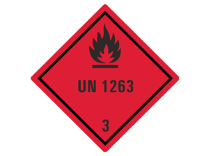 Gefahrgutetiketten Klasse 3, UN1263