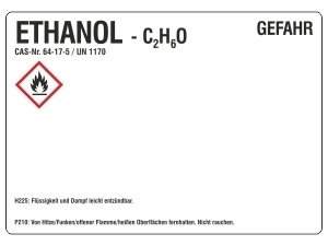 GHS-Etiketten, Folie selbstklebend, Ethanol